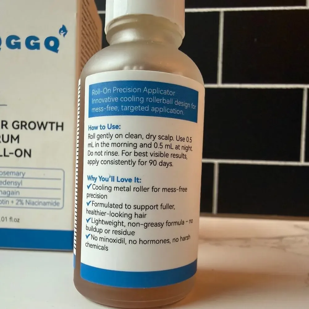 QGGQ Hair Growth Serum Roll-On Open Box
